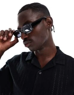 Pull&bear Short Sleeve Textured Shirt In Black For Men -Pull&Bear Sales 207007492 4