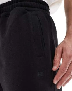 Pull&Bear Heavyweight Wide Leg Joggers In Black For Men -Pull&Bear Sales 207018317 3