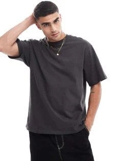 Pull&Bear Oversized T-shirt In Grey For Men -Pull&Bear Sales 207071945 3