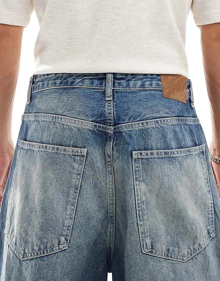 Pull&Bear Super Baggy Fit Jean In Heavy Washed Dark Blue For Men 6 Pull&Bear Super Baggy Fit Jean In Heavy Washed Dark Blue For Men - Image 4