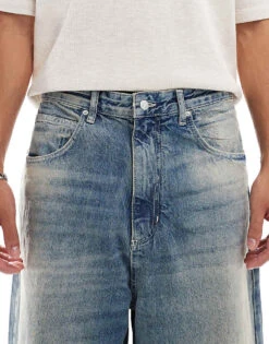 Pull&Bear Super Baggy Fit Jean In Heavy Washed Dark Blue For Men 12 Pull&Bear Super Baggy Fit Jean In Heavy Washed Dark Blue For Men -Pull&Bear Sales 207098675 5