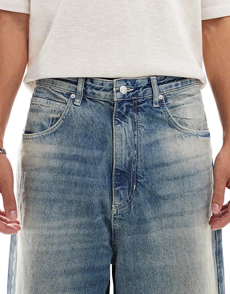 Pull&Bear Super Baggy Fit Jean In Heavy Washed Dark Blue For Men 7 Pull&Bear Super Baggy Fit Jean In Heavy Washed Dark Blue For Men - Image 5