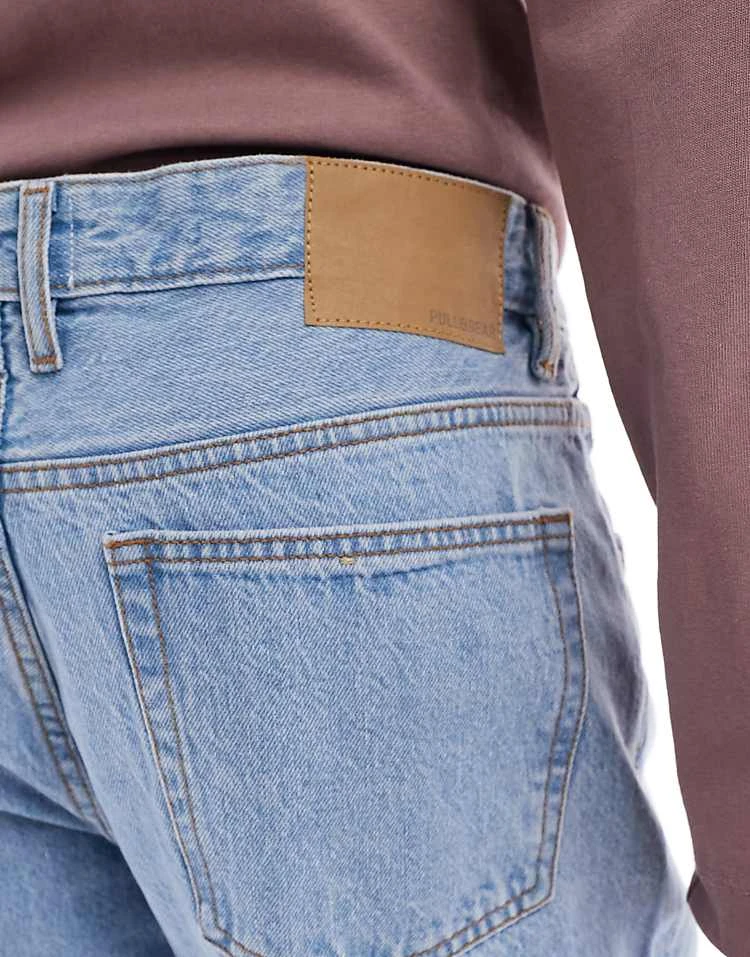 Pull&Bear Standard Fit Jeans In Mid Blue For Men 7 Pull&Bear Standard Fit Jeans In Mid Blue For Men - Image 5