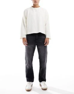 Pull&Bear Straight Vintage Fit Jeans In Black For Men -Pull&Bear Sales 207193769 1 black 1