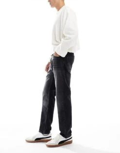 Pull&Bear Straight Vintage Fit Jeans In Black For Men -Pull&Bear Sales 207193769 3