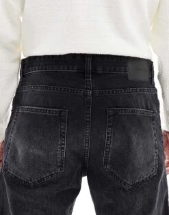 Pull&Bear Straight Vintage Fit Jeans In Black For Men -Pull&Bear Sales 207193769 4