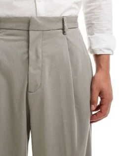 Pull&Bear Tailored Trouser In Grey For Men 12 Pull&Bear Tailored Trouser In Grey For Men -Pull&Bear Sales 207212924 5