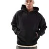 Pull&Bear Boxy Fit Hoodie In Black For Men 1 Pull&Bear Boxy Fit Hoodie In Black For Men -Pull&Bear Sales 207212950 1 black