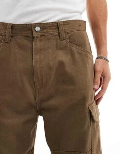 Pull&Bear Straight Leg Cargo In Brown For Men -Pull&Bear Sales 207212966 3