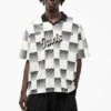 Pull&Bear Paris Checkered Retro Sports T-shirt In Ecru For Men White -Pull&Bear Sales 207215009 1 white