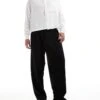 Pull&Bear Tailored Wide Leg Trousers In Black For Men -Pull&Bear Sales 207215024 1 black