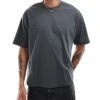 Pull&Bear Boxy T-shirt In Grey For Men
