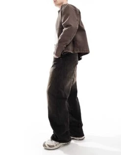 Pull&Bear Skater Fit Jeans In Washed Black For Men Brown -Pull&Bear Sales 207271383 3