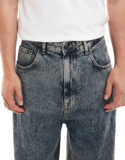 Pull&Bear Superbaggy Washed Jeans In Dark Blue For Men 12 Pull&Bear Superbaggy Washed Jeans In Dark Blue For Men -Pull&Bear Sales 207271384 5