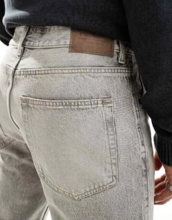 Pull&Bear Straight Vintage Jean Fit In Grey For Men -Pull&Bear Sales 207271404 3