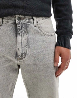 Pull&Bear Straight Vintage Jean Fit In Grey For Men -Pull&Bear Sales 207271404 5