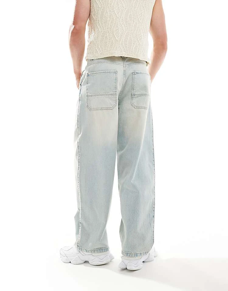 Pull&Bear Skater Fit Jean In Light Washed Blue For Men Light Blue 4 Pull&Bear Skater Fit Jean In Light Washed Blue For Men Light Blue - Image 2