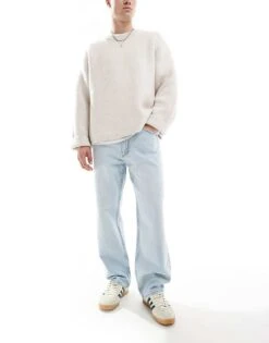 Pull&bear Loose Fit Jeans In Light Blue For Men -Pull&Bear Sales 207271455 1 blue 1