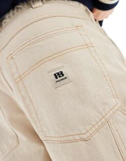 Pull&Bear Straight Fit Carpenter Jean In Ecru For Men Neutral -Pull&Bear Sales 207289863 4