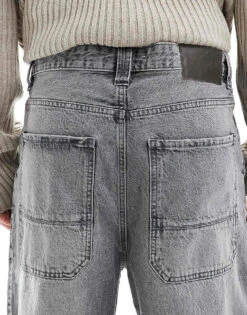 Pull&Bear Skater Fit Jean In Grey For Men -Pull&Bear Sales 207347257 4