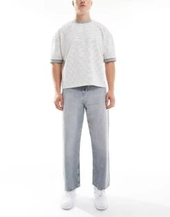 Pull&Bear Baggy Loose Fit Jeans In Grey For Men -Pull&Bear Sales 207384520 1 grey 1