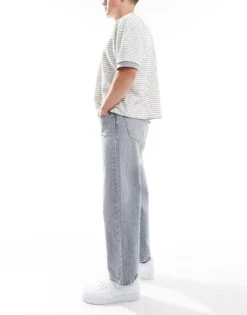 Pull&Bear Baggy Loose Fit Jeans In Grey For Men -Pull&Bear Sales 207384520 3