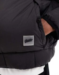Pull&Bear Lightweight Puffer Jacket With Hood In Black For Men -Pull&Bear Sales 207384537 3