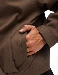 Pull&Bear Boxy Fit Long Sleeve Shirt In Khaki For Men -Pull&Bear Sales 207384565 4