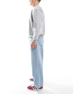 Pull&Bear Baggy Loose Fit Jean In Light Blue For Men -Pull&Bear Sales 207384623 3