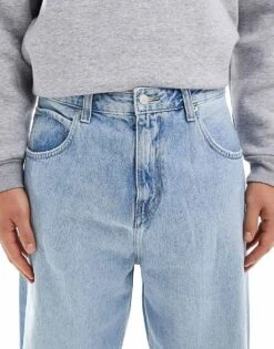 Pull&Bear Baggy Loose Fit Jean In Light Blue For Men -Pull&Bear Sales 207384623 4