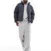 Pull&Bear Padded Puffer Jacket In Grey For Men -Pull&Bear Sales 207408809 1 grey