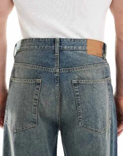 Pull&Bear Baggy Fit Jeans In Dirty Wash Blue For Men -Pull&Bear Sales 207408906 5