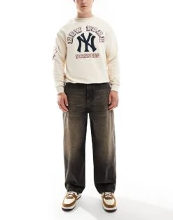 Pull&Bear Skater Fit Jeans In Washed Brown For Men -Pull&Bear Sales 207443977 1 brown 1