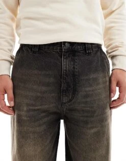 Pull&Bear Skater Fit Jeans In Washed Brown For Men -Pull&Bear Sales 207443977 5