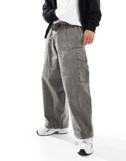 Pull&Bear Super Baggy Trouser In Grey For Men -Pull&Bear Sales 207443987 1 grey 1