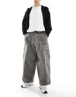 Pull&Bear Super Baggy Trouser In Grey For Men -Pull&Bear Sales 207443987 5