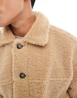 Pull&Bear Borg Trucker Jacket In Sand For Men -Pull&Bear Sales 207450340 3