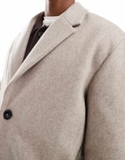 Pull&Bear Overcoat In Beige For Men Neutral -Pull&Bear Sales 207480210 4