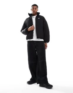 Pull&Bear Padded Jacket In Black For Men -Pull&Bear Sales 207480243 3