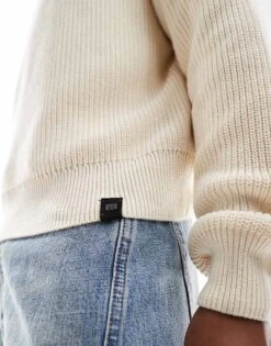 Pull&bear 1/4 Zip Knitted Jumper In White For Men -Pull&Bear Sales 207480255 4