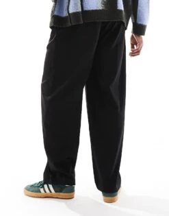 Pull&Bear Relaxed Tailored Trousers In Black For Men -Pull&Bear Sales 207480270 3