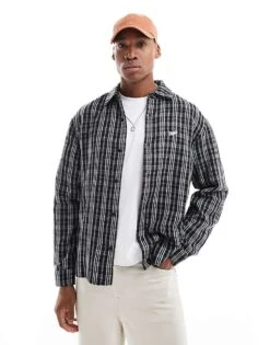 Pull&Bear Checked Shirt In Black For Men -Pull&Bear Sales 207480296 1 black 1