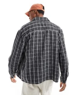 Pull&Bear Checked Shirt In Black For Men -Pull&Bear Sales 207480296 3