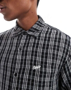 Pull&Bear Checked Shirt In Black For Men -Pull&Bear Sales 207480296 4