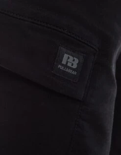 Pull&Bear Straight Leg Cargo Trouser In Black For Men 9 Pull&Bear Straight Leg Cargo Trouser In Black For Men -Pull&Bear Sales 207480317 2