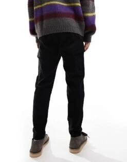 Pull&Bear Straight Leg Cargo Trouser In Black For Men 10 Pull&Bear Straight Leg Cargo Trouser In Black For Men -Pull&Bear Sales 207480317 3