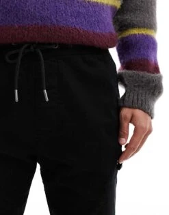 Pull&Bear Straight Leg Cargo Trouser In Black For Men 12 Pull&Bear Straight Leg Cargo Trouser In Black For Men -Pull&Bear Sales 207480317 5