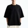 Pull&Bear Premium Boxy T-shirt In Black For Men