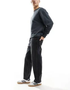 Pull&Bear Loose Fit Jean In Mid Black For Men -Pull&Bear Sales 207510633 3