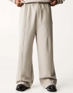 Pull&Bear Wide Leg Tailored Trousers In Ecru For Men Neutral -Pull&Bear Sales 207510641 1 neutral 1
